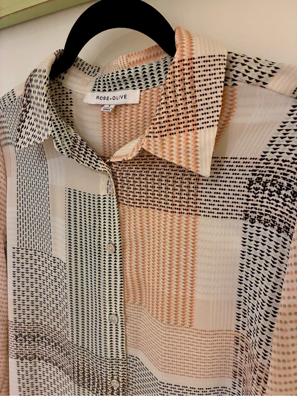 Rose & Olive Button-Up Shirt